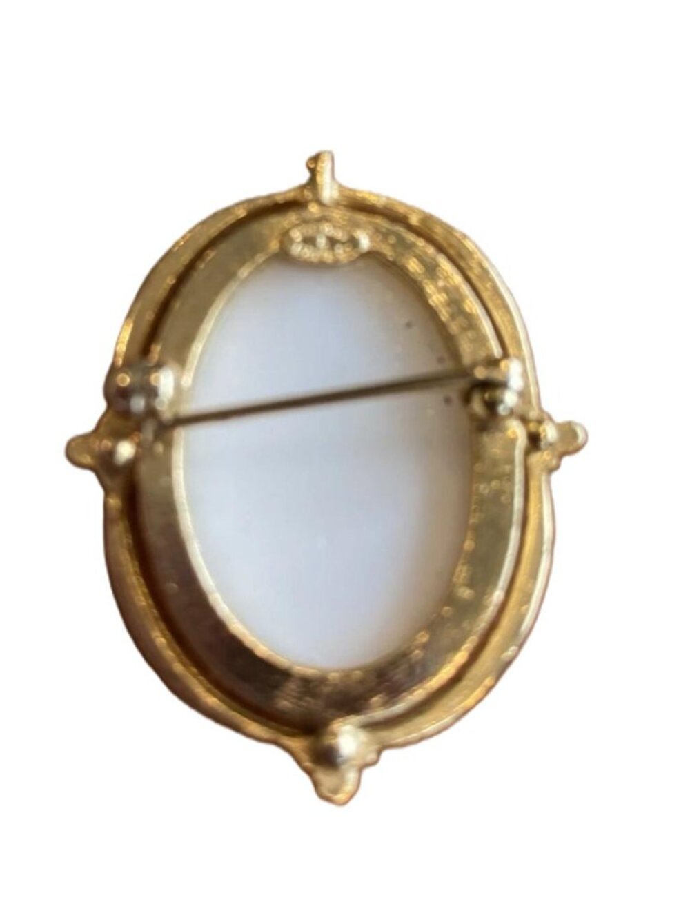 Whiting & Davis Porcelain Floral Brooch - Picture 2 of 2